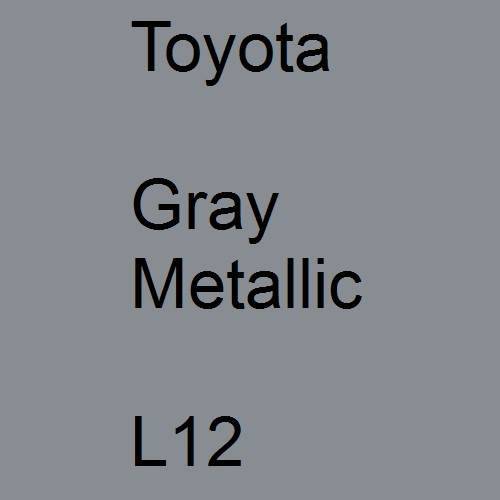 Toyota, Gray Metallic, L12.